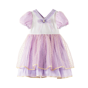 丢手绢童装黛西公主裙儿童夏季短袖网纱波点连衣裙女童宝宝裙子