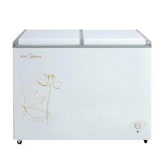 美的271L冷柜卧式节能冷冻冷藏双温双门速冻保鲜冰柜