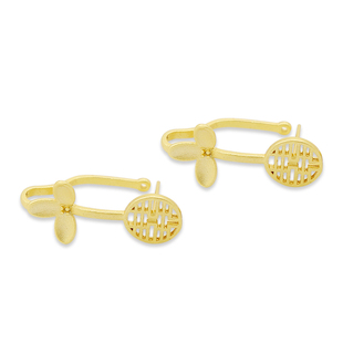 古法金平安扣吊坠扣S925纯银DIY翡翠琥珀长针扣配件囍字平安扣头