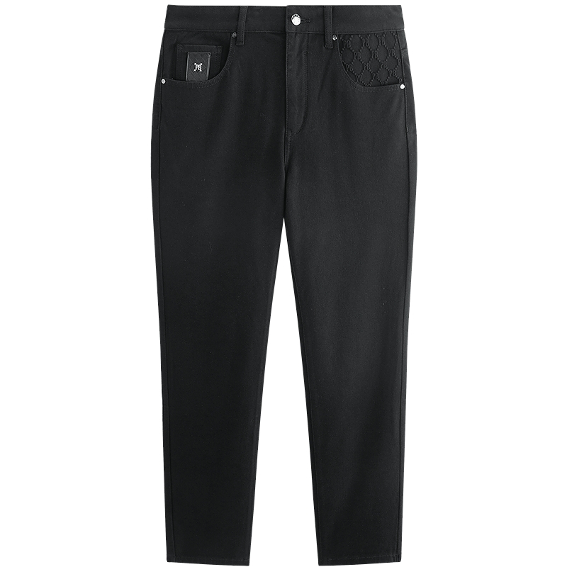 【商场同款】太平鸟男装牛仔裤25秋季新款紧身收脚长裤 B1HAF3133