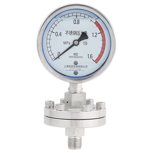 YTP-100ML MF 不锈钢隔膜压力表 膜片表 法兰隔膜表 衬四氟耐腐蚀