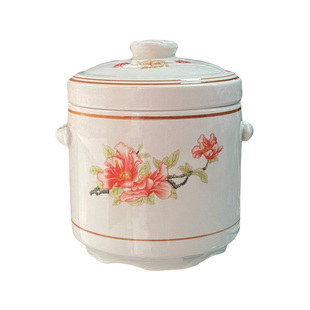 炖盅4-5人陶瓷炖罐小炖盅一人带盖家用隔水蒸汤盅一位双盖内胆杯