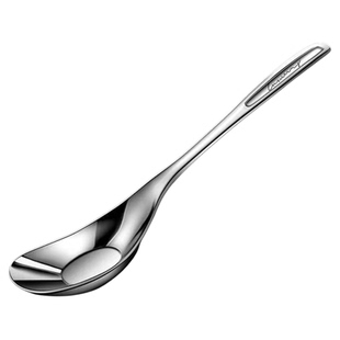 不锈钢元宝勺家用加长款儿童喂饭吃饭勺耐高温调羹勺可爱汤匙