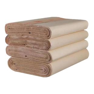 升级版复古竹麻纸加厚半生熟书法毛笔字国画练习纯竹浆毛边纸