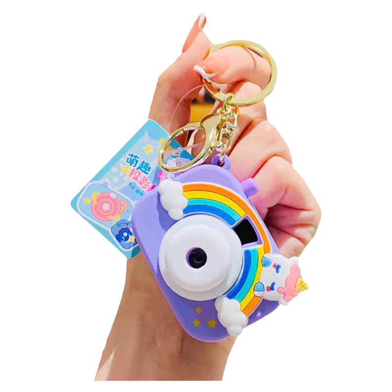 兒童幻燈片投影相機(jī)迷你卡通小照相機(jī)女孩迷你小孩發(fā)光玩具投影燈