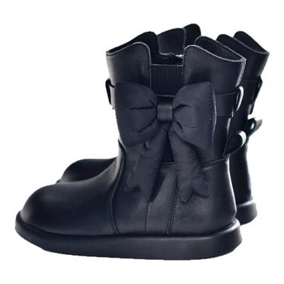 贝然高筒靴女童秋冬皮靴