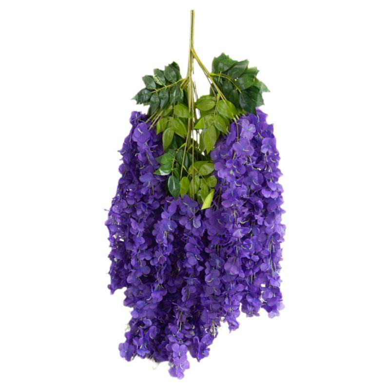 仿真紫藤花豆花串紫罗兰塑料绢花装饰藤蔓植物吊顶花婚庆假花藤条