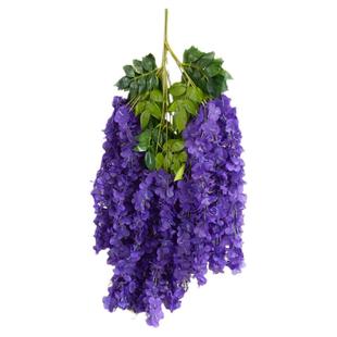 仿真紫藤花豆花串紫罗兰塑料绢花装饰藤蔓植物吊顶花婚庆假花藤条