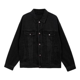 杰克琼斯男装夹克 外套春季新款oversize牛仔翻领百搭拼接男装
