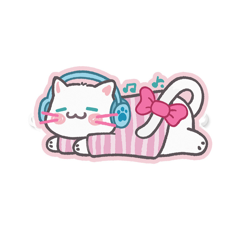 音乐小猫手机背夹斜挎