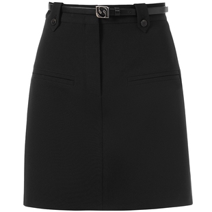 LANCY/朗姿2025夏季新款百搭短款A字高腰简约半身裙女气质短裙