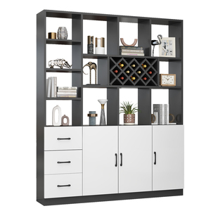 酒柜隔断柜2025新款展示柜装饰屏风入户门厅柜客厅玄关柜鞋柜一体