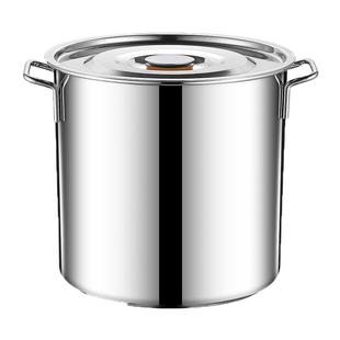 304不锈钢桶圆桶食品级商用电磁炉卤炖熬汤桶带盖不锈钢汤锅201