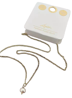 s57青岛欧美首饰品简约新品时尚小巧秀气镀真金天然珍珠唯美项链