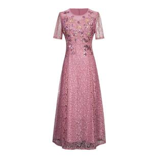 名兰世家妈妈婚礼连衣裙高贵喜婆婆婚宴装礼服原创设计师品牌小众