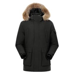 骆驼羽绒服男款大毛领中长款