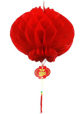 结婚三角彩旗院子彩带灯笼布置