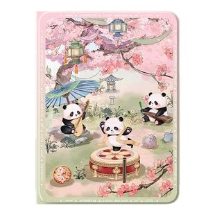 适用苹果ipad平板保护套ipadair7保护壳ipad11第10代mini6国风9带笔槽ipadpro11英寸8熊猫air5迷你4硅胶3可爱