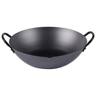 日本原装进口吉川COOK-PAL REN双耳广东锅日式铁锅炒菜锅无涂层