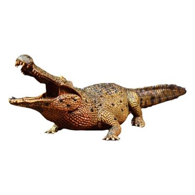 仿真大号鳄鱼玩具模型 史前巨鳄模型实心科教模型嘴巴可动
