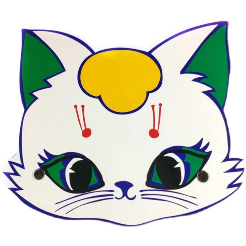 小猫钓鱼儿童表演头饰道具可爱卡通小猫咪演出动物面具幼儿园女童