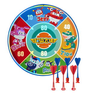 奥杰超级飞侠飞镖盘儿童磁力飞镖套装宝宝玩具亲子加厚磁性飞标靶