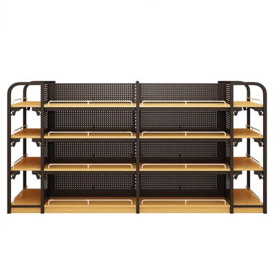 钢木超市货架展示柜陈列货架