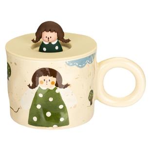 摩登主妇陶瓷马克杯带盖杯子伴手礼办公室情侣水杯女高颜值咖啡杯