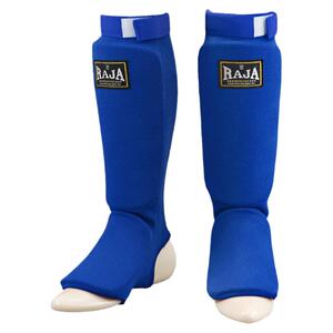 RAJA泰拳护小腿散打针织连体护脚背成人儿童搏击训练护胫护腿护具