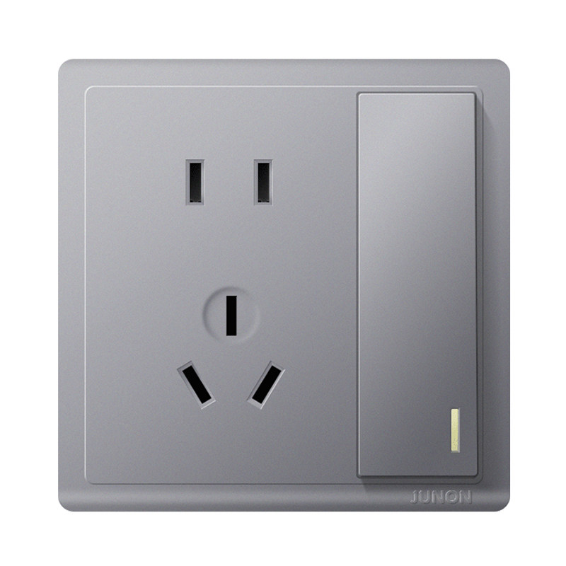 [官方正品]俊朗开关插座D2灰面板