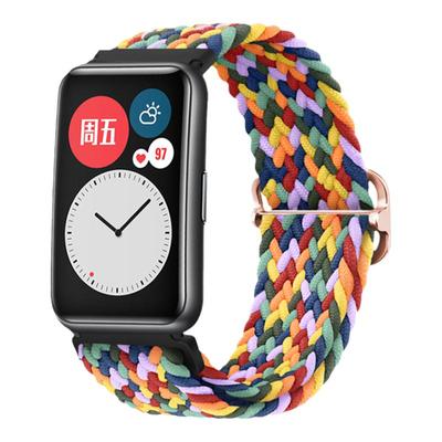 适用华为Watch Fit4手表雅致版fit3新款滑扣编织4pro表带官方智能手环watchfit亲肤运动透气腕表链男女20配件