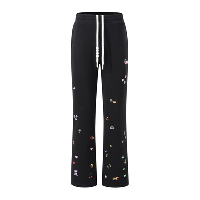 基础涂鸦印花垂感百搭卫裤