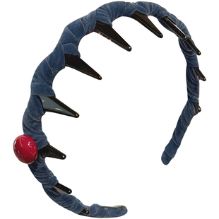 高颅顶波浪发箍女秋冬氛围感豆豆带齿防滑压发头箍发卡发捆头窟