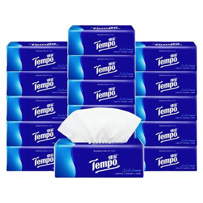 Tempo得宝经典软抽纸巾4层M码90抽15包整箱装面纸巾家用软抽纸巾