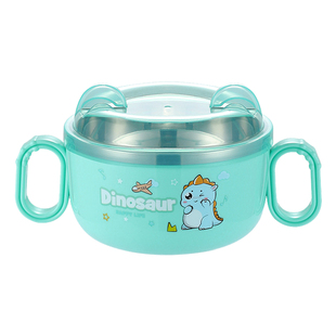 宝宝吃饭碗防摔可爱食品级不锈钢儿童碗防烫小孩专用碗勺餐具套装