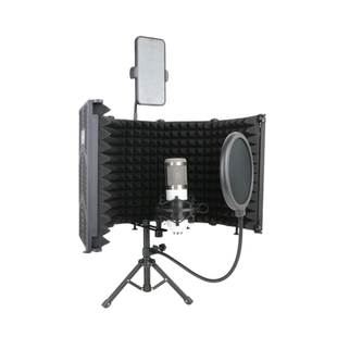 麦克风录音隔音罩防风屏有声书降噪吸音罩简易录音棚话筒麦隔音屏