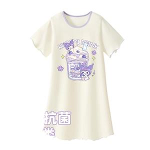 棉致儿童睡裙女孩纯棉家居服2025新款a类夏季公主风女童睡衣夏款