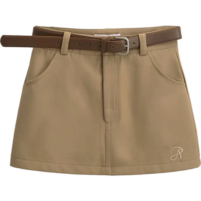 短裙刺绣复古A字防走光半身裙