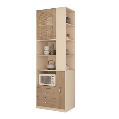 奶油中古风夹缝电器柜餐边柜高柜