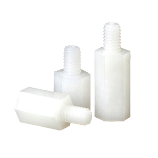 尼龙柱M2M2.5M3六角螺柱塑料螺丝柱绝缘隔离间隔柱白色塑胶支撑柱