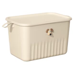 奶油风衣服收纳箱大容量超大杂物玩具储物盒子带盖衣柜衣物整理箱