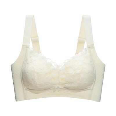 内衣女大胸显小防下垂性感蕾丝