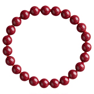 藏尚天然朱砂手串原矿高含量正品红晶砂手链男女马年本命年护身符