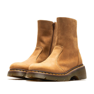 BOSITU【ORG】原创系列新款1910厚底切尔西侧拉链复古方头马丁靴