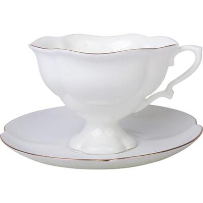 LOMONOSOV俄皇瓷器轻奢金边茶具