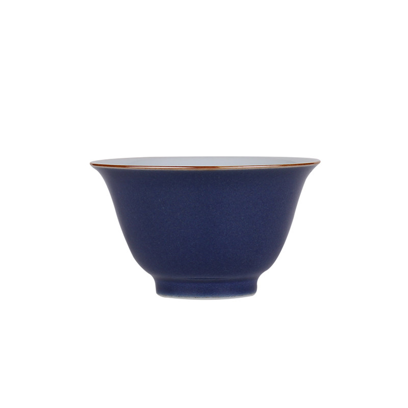 茶杯茶具霁蓝釉小巧霁蓝釉学古