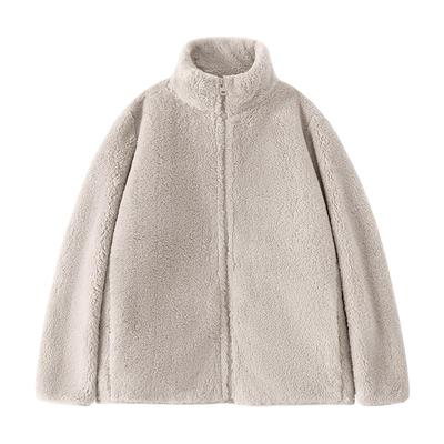 班尼路S&K系列加绒加厚款外套女2025新款保暖立领开衫冬装上衣M