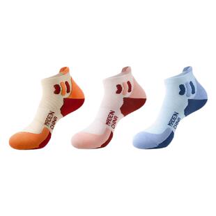 运动袜子女款短筒100%纯棉防臭毛巾底健身防滑专业跑步马拉松长跑