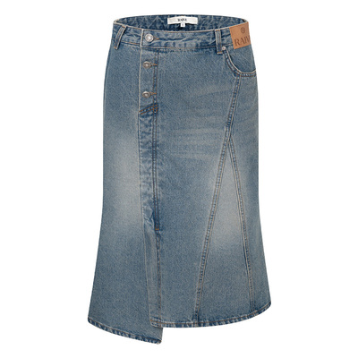 RAIVE不对称分割解构感牛仔半裙