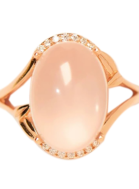 捡漏粉晶戒指s925纯银芙蓉石粉色